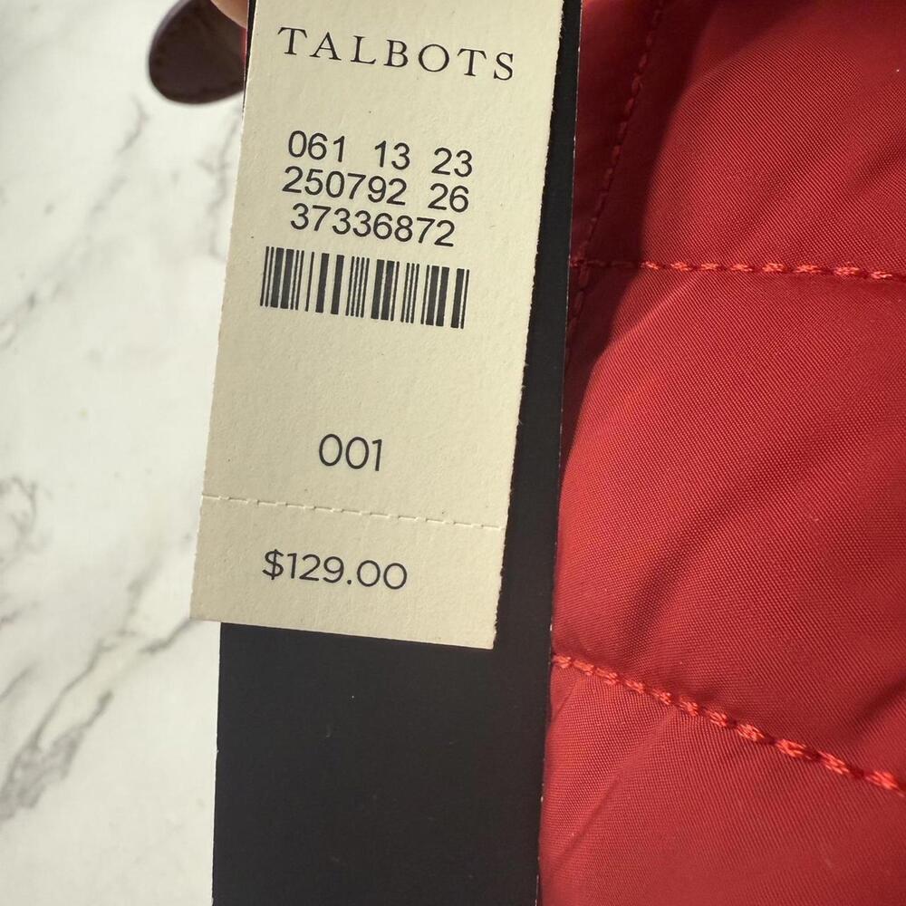 NWT Talbots quilted red tote bag - Picture 4 of 8